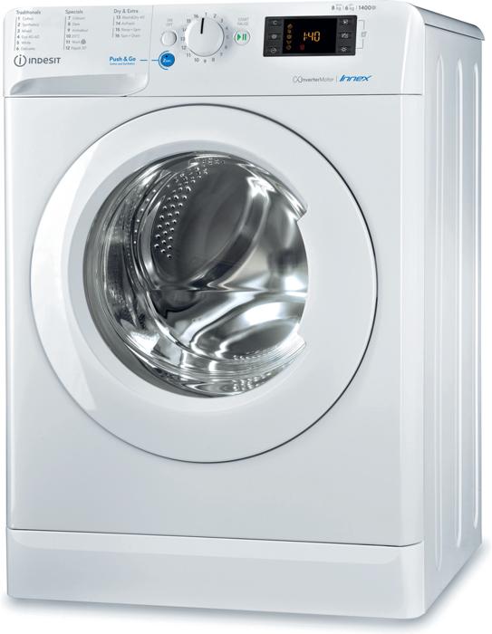Indesit BDE 861483X W UK N 8kg Wash 6kg Dry 1400rpm ( BDE861483XW ) Freestanding Washer Dryer White