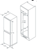 Prima PRRF702 70/30 242 Litres Integrated Fridge Freezer White
