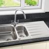 Carysil SD150 SONATA 1.5 Bowl + Rangemaster TMR1BF Dual Lever Tap ( Sink and Tap ) Stainless steel