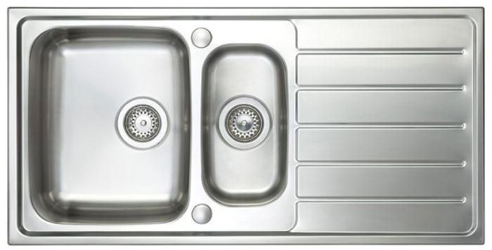 Carysil SD150 SONATA 1.5 Bowl + Rangemaster TMR1BF Dual Lever Tap ( Sink and Tap ) Stainless steel