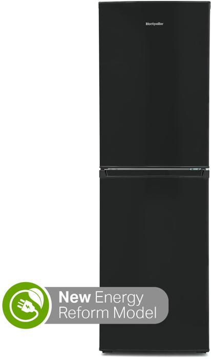Montpellier MS175BK  50/50 Static Freestanding Fridge-Freezer Black