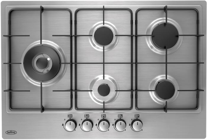 Belling GHU75GC 444410133 75cm 5 x Burners Gas Hob Stainless steel