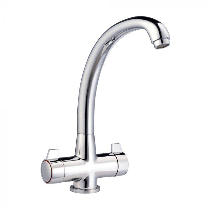 Carysil HS305 Twin Lever Cruciform Tap Chrome