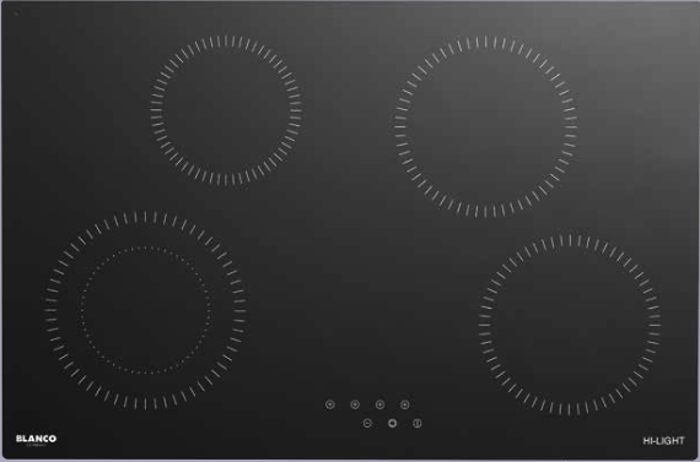 Blanco BH467824 7000W 78cm Hi-Light XL Ceramic Hob Black