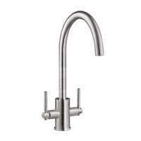 Carysil HS945 Twin lever Tap Brushed Steel