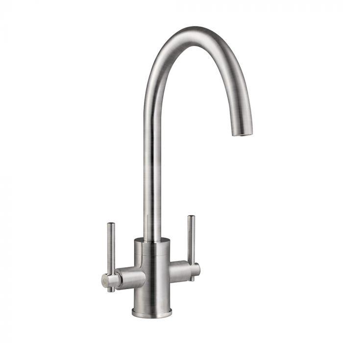 Carysil HS945 Twin lever Tap Brushed Steel