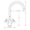 Carysil HS975 Twin Cross Lever Tap Chrome