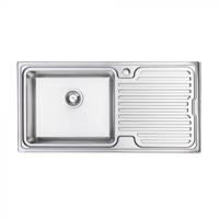 Carysil EM02 (Left Hand Bowl) + HS605 Single Lever tap ( Sink and Tap ) Stainless Steel / Chrome