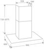 Prima PRCH200 ISOLA QUADRA  90cm Island Hood Stainless steel