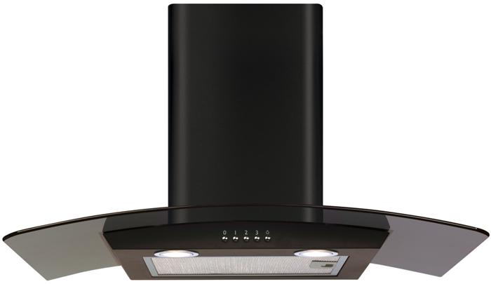 CDA ECP72BL 70cm Curved Class Canopy Hood Black