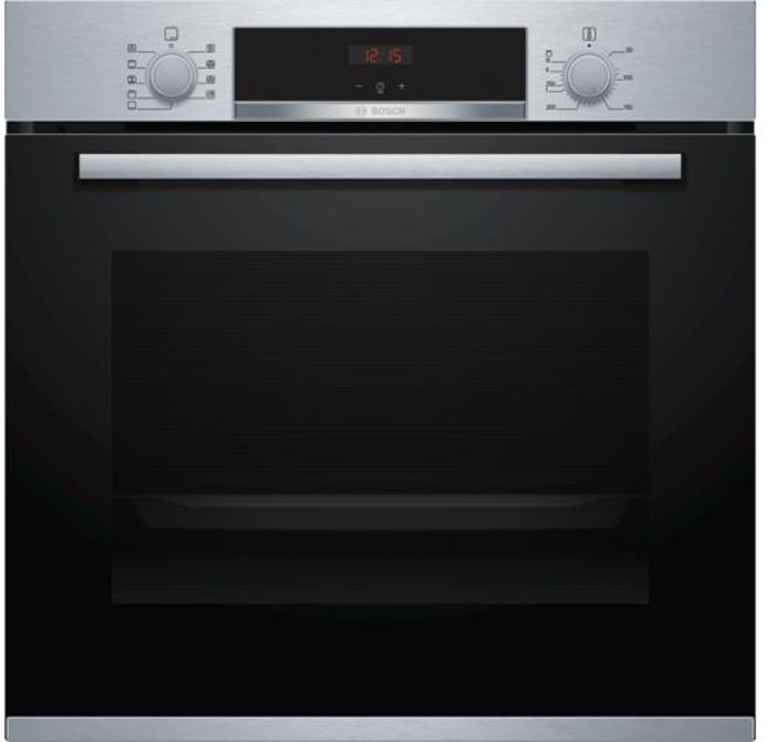 Bosch HBS534BS0B Single Electric Oven + PGP6B5B90 4 Burner Gas Hob ( Oven and Hob Pack ) Stainless steel