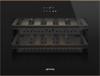 Smeg CVI618RWNR2 60cm, Built-In "Dolce Stil Novo" WIFI Wine Cooler Eclipse Black Glass with Copper