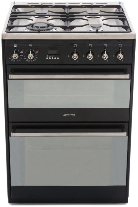 Smeg SUK62MBL8 60cm Slot-In “CONCERT" Freestanding Dual Fuel Cooker Black