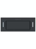 CATA UBICON75BK.1 - 75cm Canopy Hood Black Glass
