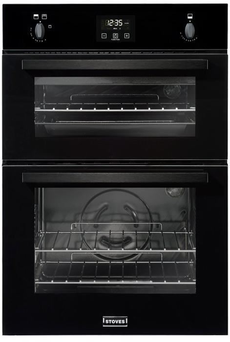Stoves BI900G 90cm ( 444444843 ) Built-in Double Gas Oven Black