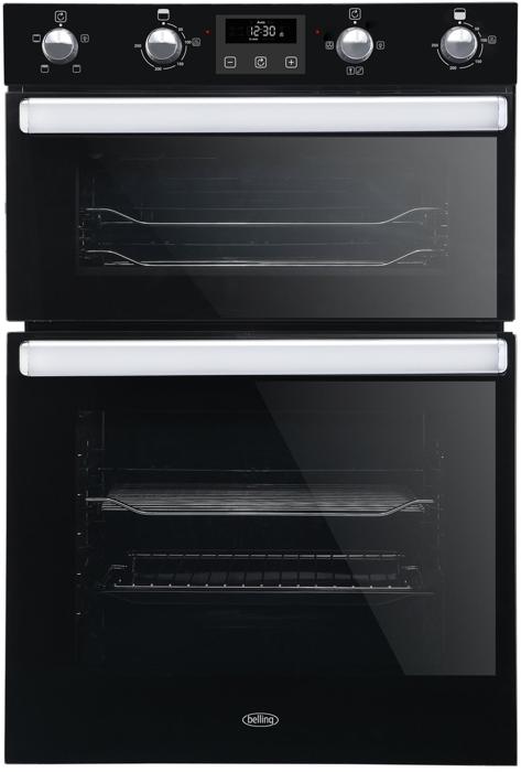 Belling BI902FP 444444786 90cm Built-in Double Electric Oven Black