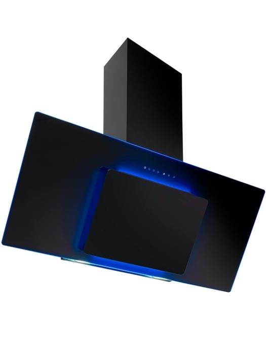 CATA UBHHH90BK 90cm Aurora Led Halo Angled Halo Glass Hood Black