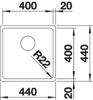 Blanco A-Style 400-U Single Bowl Undermount Sink Stainless steel