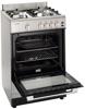 Teknix TKGF61X 60cm 55-Litre 4 Burner with Wok Freestanding Gas Cooker Stainless steel