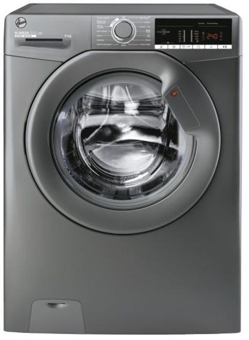 Hoover H3W 49TGGE/1-80 H-WASH 300 LITE  9kg 1400spin ( H3W49TGGE ) Freestanding Washing Machine Graphite