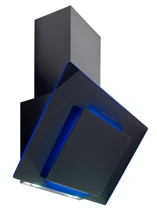 CATA UBHHH70BK 70cm Aurora Led Halo Angled Halo Glass Hood Black