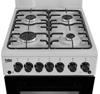 BEKO KA52NES 50cm Single Oven Eye Level Freestanding Gas Cooker Silver