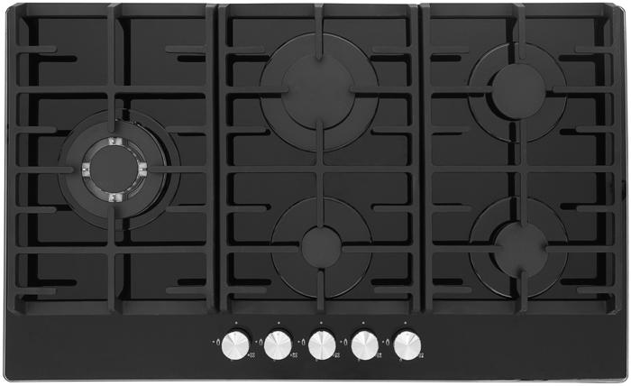 Montpellier MGH90BG 86cm Gas on Glass Gas Hob Black