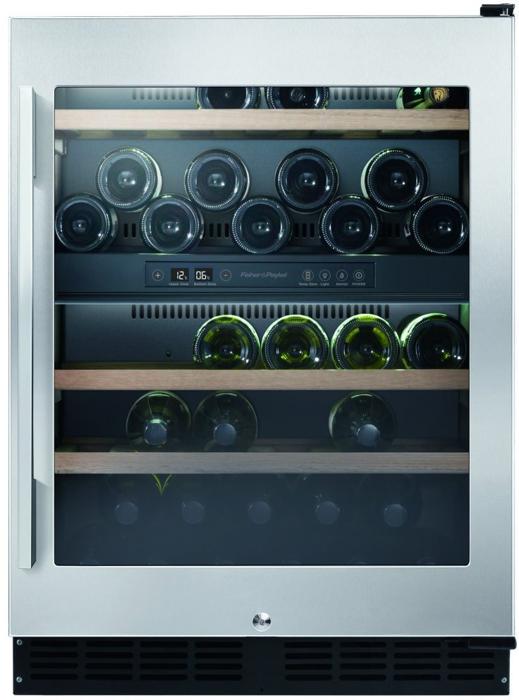 Fisher & Paykel RS60RDWX1 60cm 32 Bottle Dual Zone Wine Cooler Ezkleen Steel