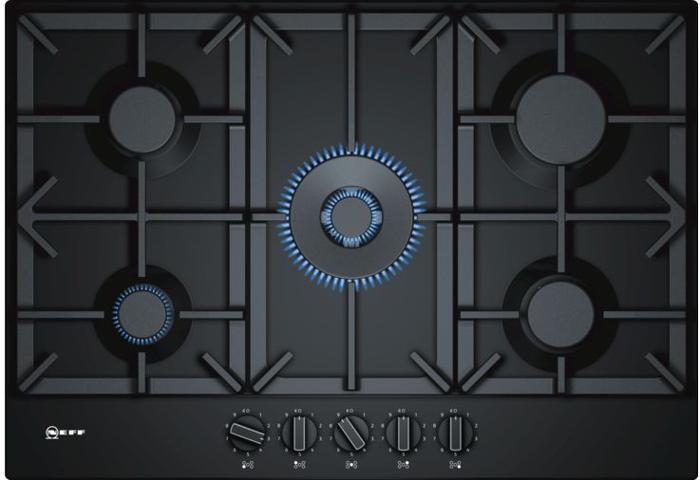 NEFF T27DS59S0  N 70 Gas hob 75cm  5 Burner Gas Hob Black