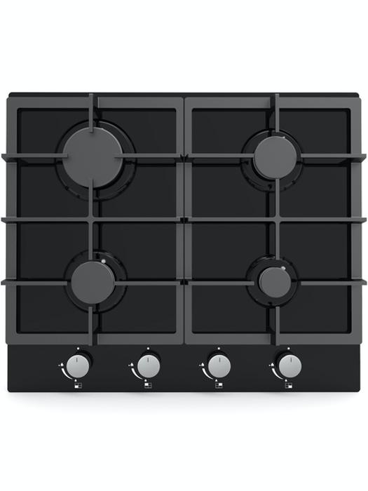 CATA UBGOG60BK 60cm 4 Burner Gas On Glass Gas Hob Black