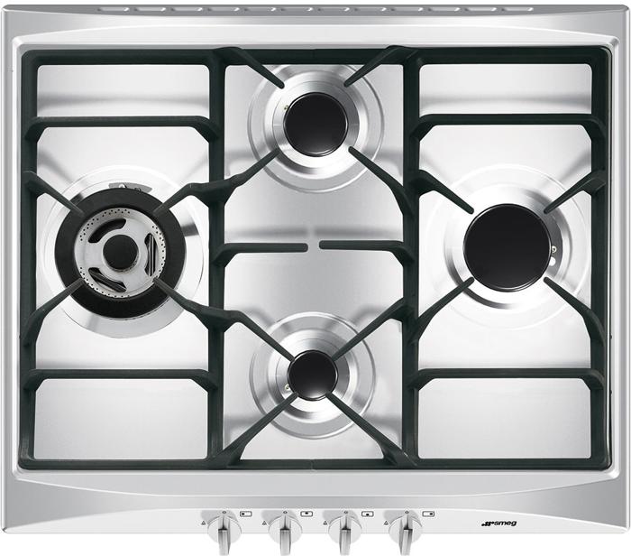 Smeg SR264XGH2 Cucina 60cm 4 Burner Gas Hob Stainless steel