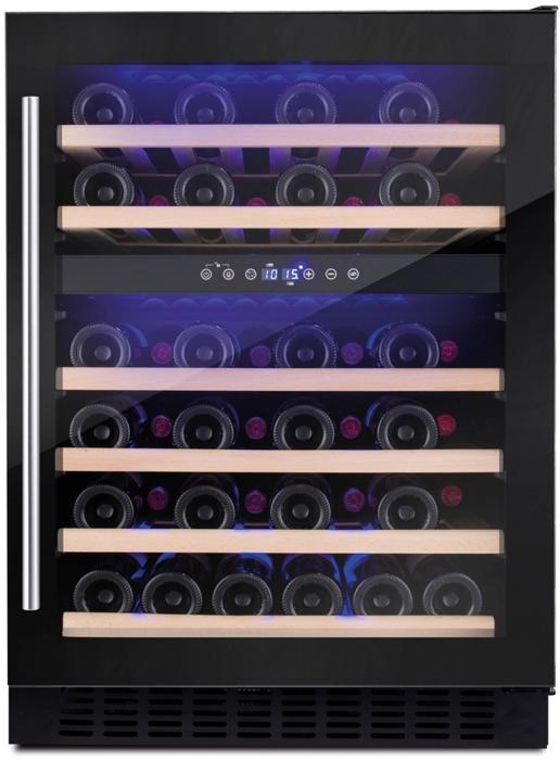Amica AWC600BL 60cm Under counter 45 bottles Dual Zones Wine Cooler Black