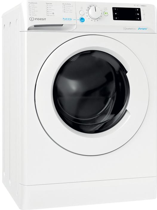 Indesit BDE 961483X W UK N Wash 9kg Dry 6kg Spin 1351 (BDE961483XW) Freestanding Washer Dryer White