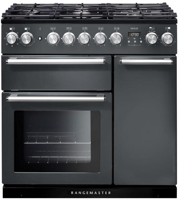 Rangemaster NEX90DFFSL/C Nexus 90 ( 106120 ) Dual Fuel Range Cooker Slate