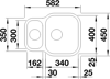 Blanco ESSENTIAL 530-U 1.5 Bowl Undermount Sink Stainless steel