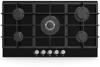 CATA UBGOG90BK 90cm 5 Burner Gas On Glass Including Wok Burner Gas Hob Black