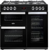 Belling Cookcentre 90DFT 90cm ( 444444071 ) Dual Fuel Range Cooker Black