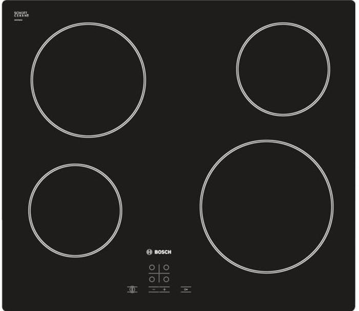 Bosch PKE611D17E Serie | 4 60cm 4 Zone Ceramic Hob Black