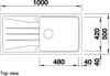 Blanco SONA XL 6 S 100cm 1 Bowl Silgranit and PuraDur Inset Sink Anthracite