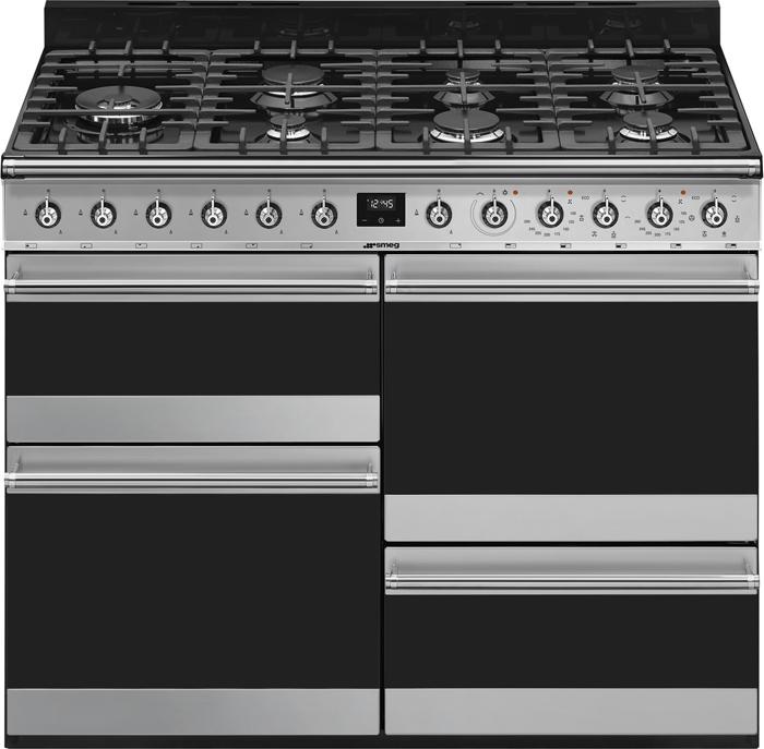 Smeg SYD4110-1 Symphony 110cm Dual Fuel Range Cooker Stainless steel