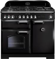 Rangemaster 92490  CDL100DFFBL/C Classic DL 100 DF Dual Fuel Range Cooker Black ( Chrome Trim )