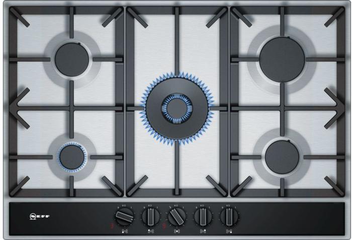 NEFF N70 T27DA69N0 75 cm Gas Hob Stainless steel