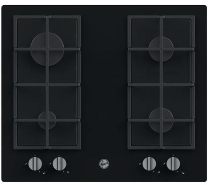 Hoover H-HOB 300 GAS HVG6K3B 59.5cm 4 x Burners Gas on glass Gas Hob Black