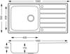 Carysil SD100L Sonata Large Single Bow + TMR1BF Dual Lever Tapo ( Sink and Tap ) Stainless steel