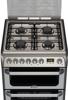 Hotpoint HUD61X S 60cm Double Electric With Gas Hob Freestanding Dual Fuel Cooker Inox