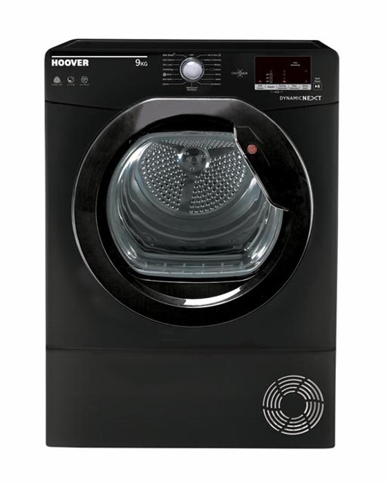 Hoover Dynamic Next DX C9DGB-80 Condenser 9kg Water Container Bottom 59.6cm wide ( DXC9DGB ) Freestanding Dryer Black