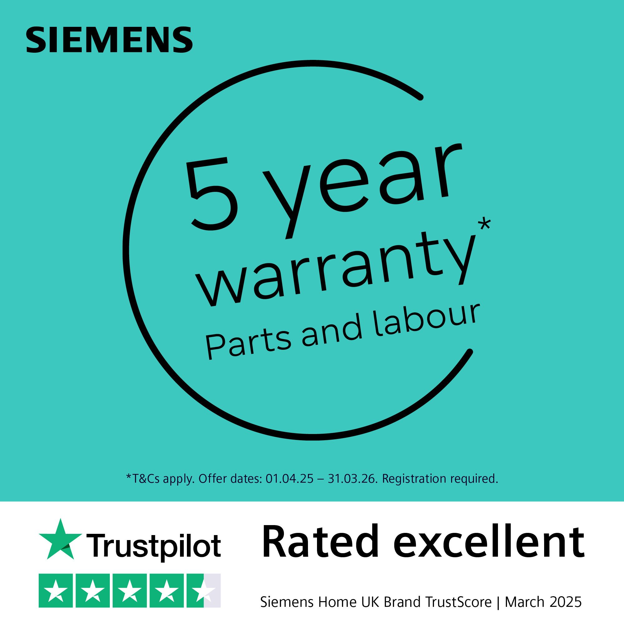 Siemens 5 Year Extended Warranty ( Ends 31-03-2026 )