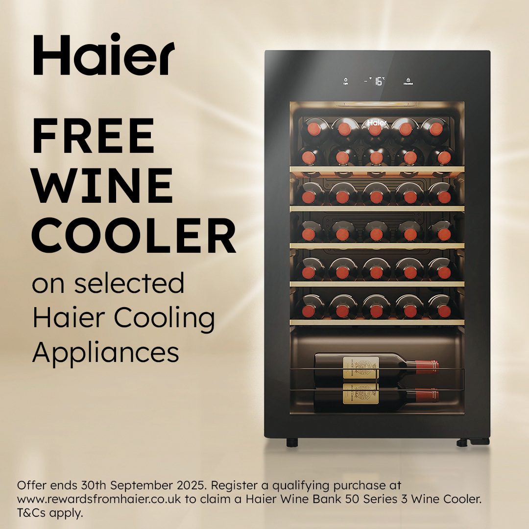 Haier Free Wine Cooler with select appliances (ends 30-09-25)